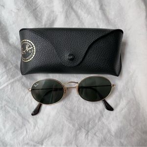 RayBan vintage round polished gold round sunglasses